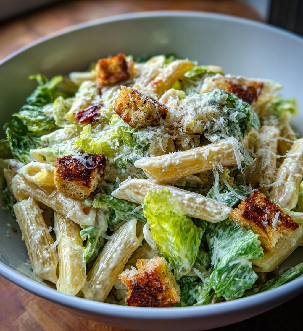 50 perfekter Caesar Pasta Salat – cremiger Genuss mit Knusperfaktor
