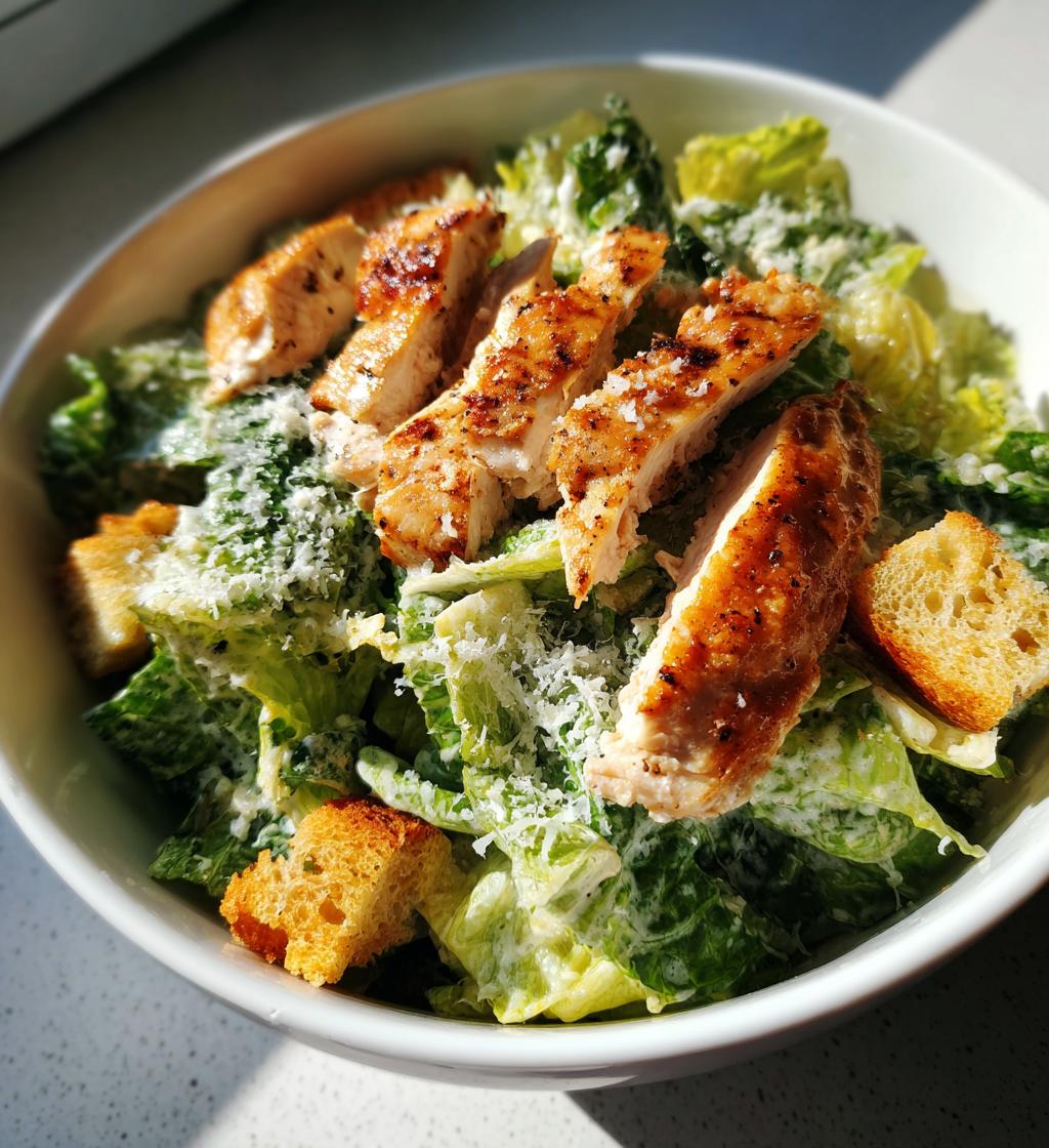 Caesar Salad mit Hähnchen: Perfektes Abendessen in nur 25 Minuten