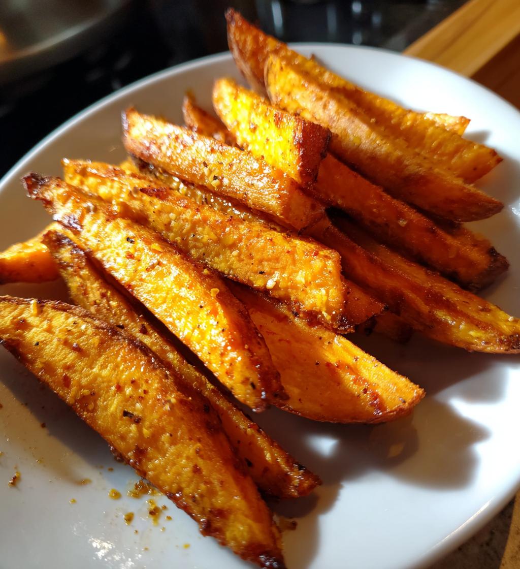 Knusprige Geröstete Süßkartoffeln aus der Heißluftfritteuse in 20 Minuten