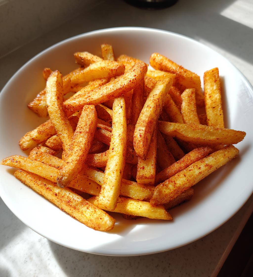 Hausgemachte Pommes aus der Heißluftfritteuse