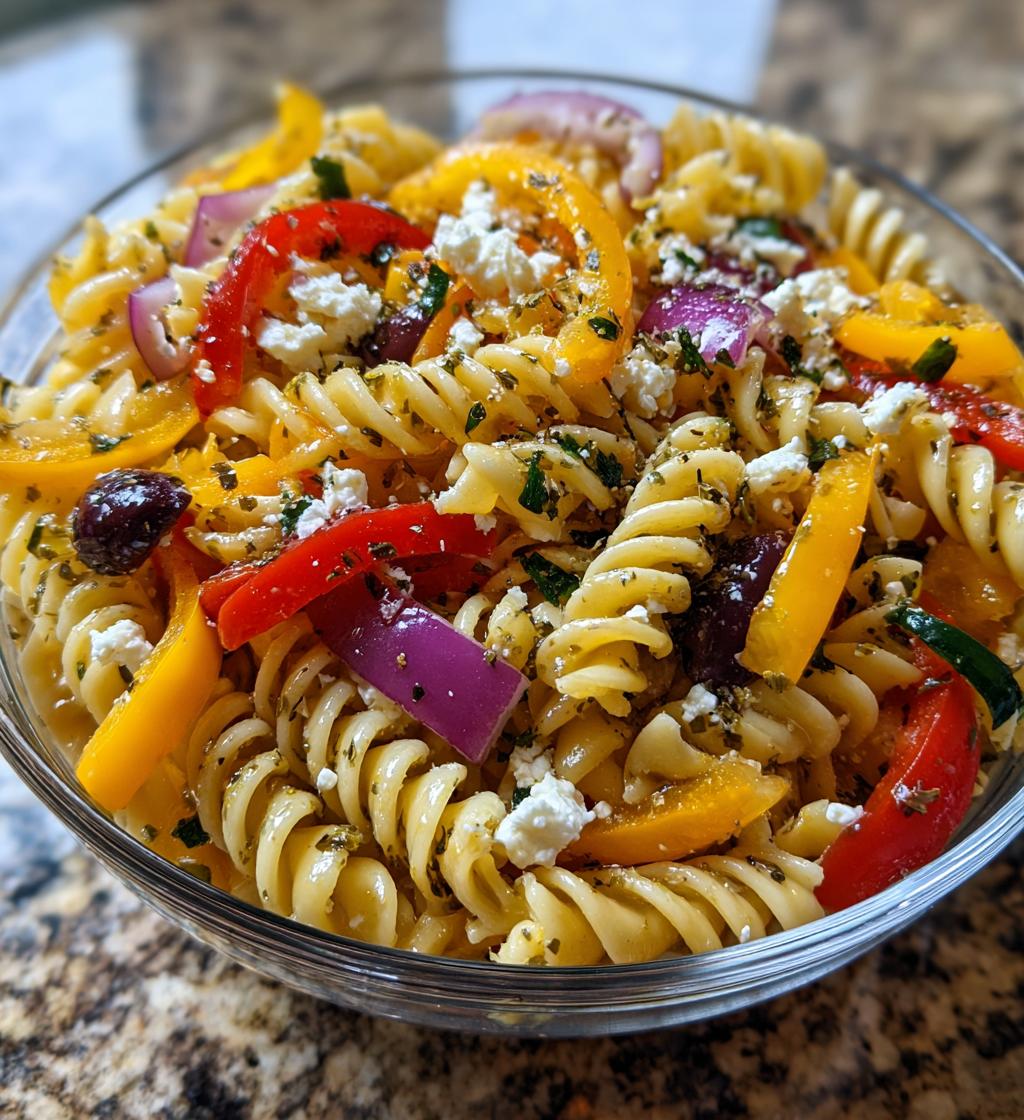 Mediterraner Nudelsalat in 25 Minuten – Sommerfrischer Genuss