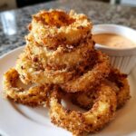 Zwiebelringe aus der Heißluftfritteuse