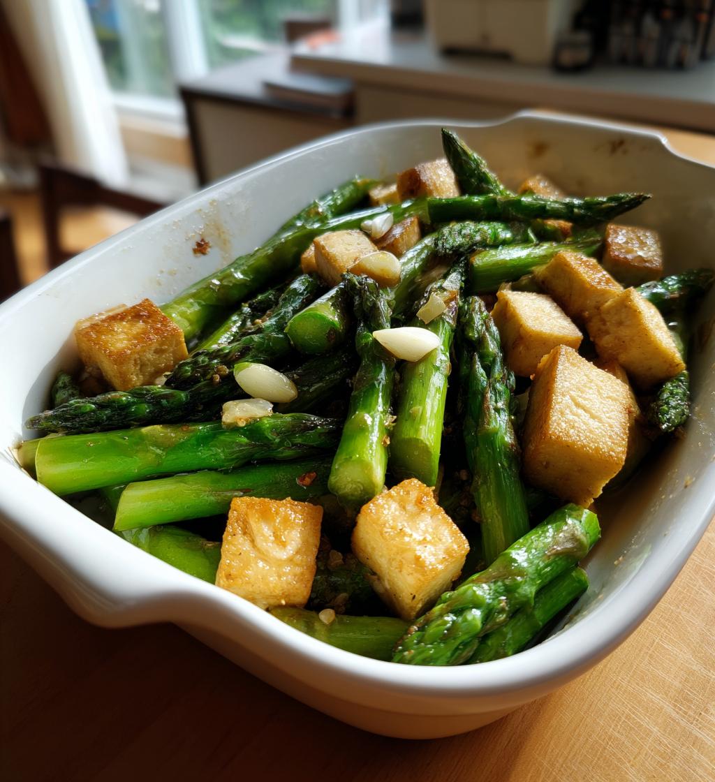 grüner spargel rezept tofu