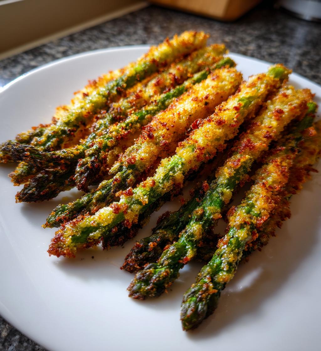 Knuspriger panierter Spargel Airfryer in nur 15 Minuten