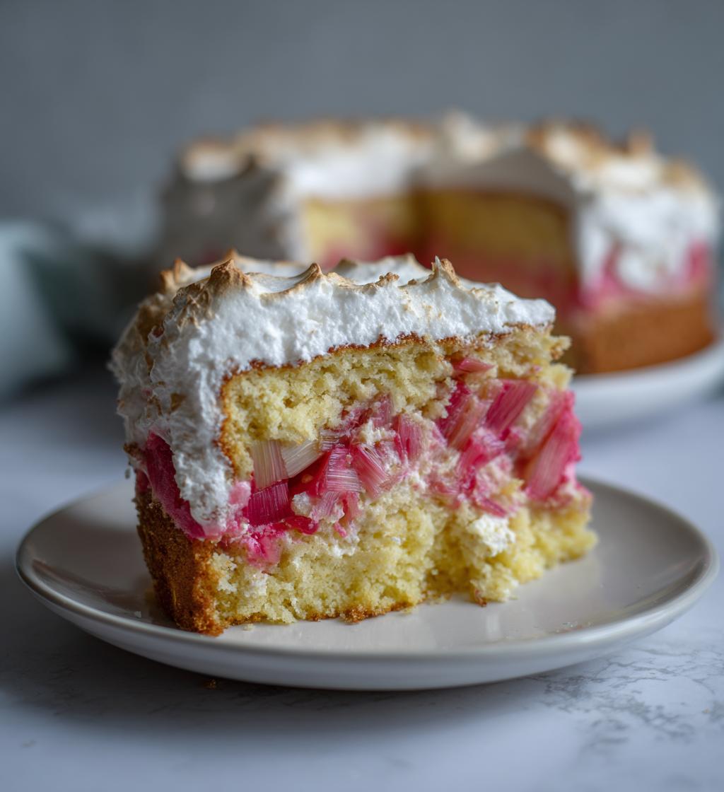 rhabarberkuchen mit baiserhaube