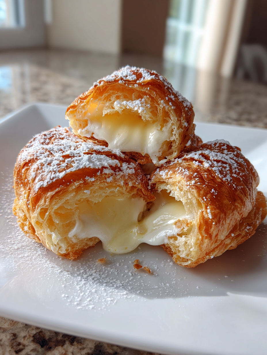 Süße Blätterteigtaschen mit Vanillecreme: schnelle rezepte mit blätterteig süß