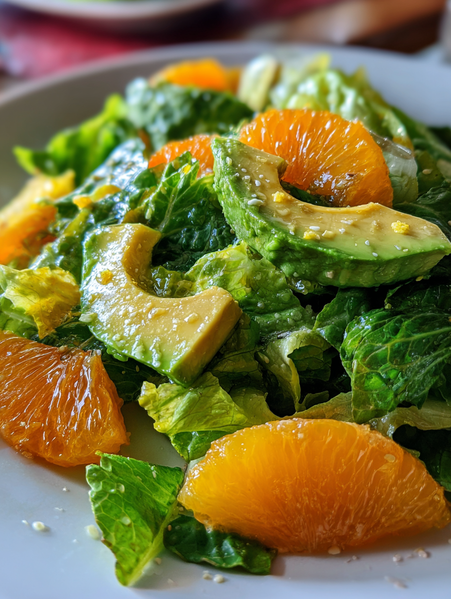 Frischer grüner Salat mit Avocado: Einfaches grüner salat rezept