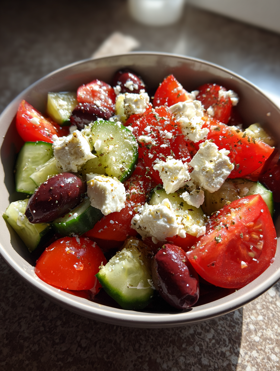 Griechischer Salat mit Feta und Oliven: Einfaches Rezept — griechischer salat rezept