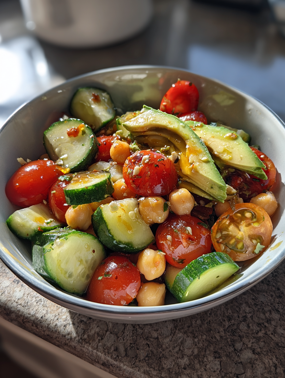 Kichererbsensalat mit frischem Gemüse: Einfaches Rezept! — kichererbsen salat rezept