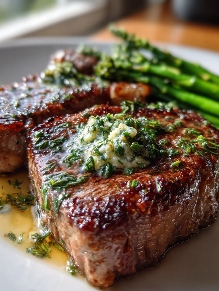 Knusprige Luftfritteuse Rindersteaks mit Kräuterbutter: airfryer rezepte fleisch perfekt