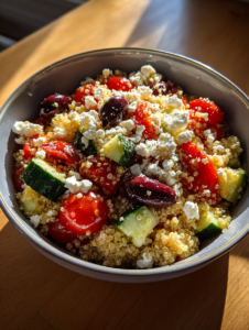 Mediterraner Quinoasalat mit Feta und Oliven – salat rezepte einfach
