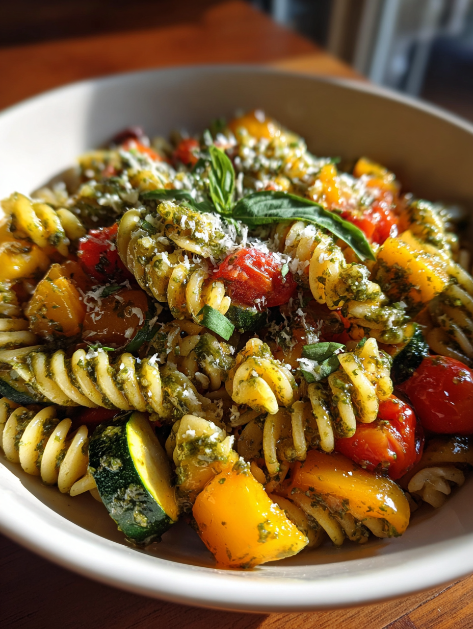 Schnelle Gemüse-Pasta mit Pesto: Vegetarische Rezepte schnell — vegetarische rezepte schnell