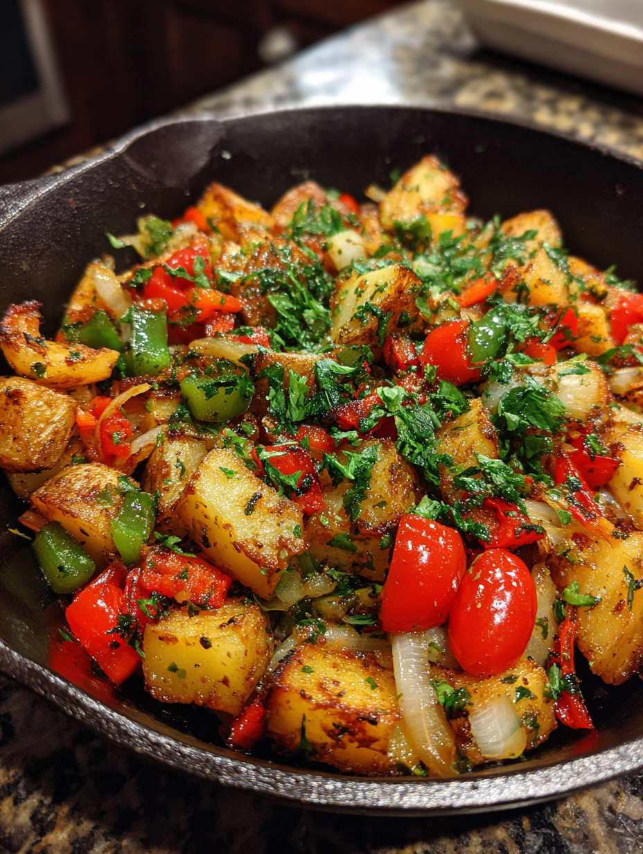 Schnelle Kartoffelpfanne mit Gemüse: kartoffel rezepte schnell und einfach