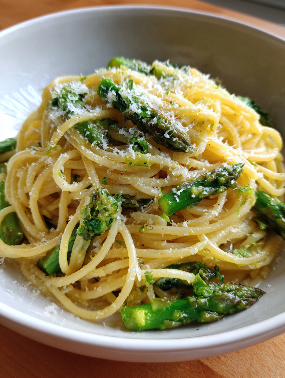Schnelle Pasta mit grünem Spargel und Zitrone: einfache schnelle rezepte mit grünem spargel