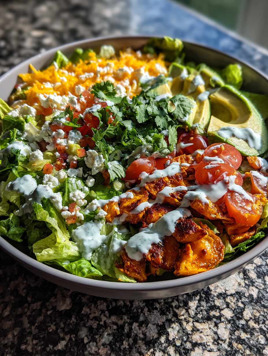 Taco-Salat mit Avocado-Dressing: Einfaches taco salat rezept