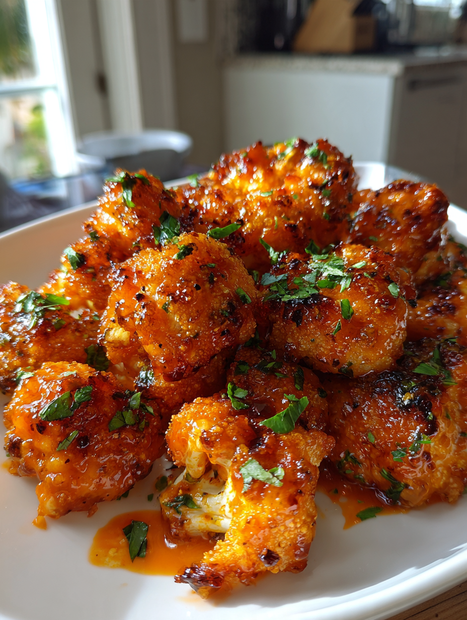 Airfryer Blumenkohl Buffalo Bites: Einfach knusprige Leckerbissen