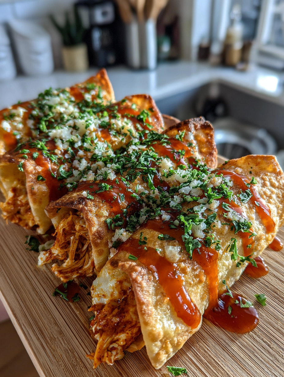 Airfryer Buffalo Hähnchen-Taquitos: Ein einfaches, würziges Vergnügen