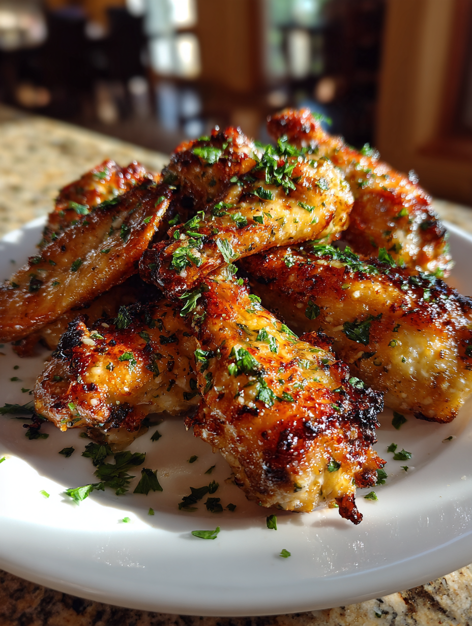 Airfryer Chicken Wings mit Knoblauch und Parmesan: Leckere Heißluftfritteuse Rezeptidee