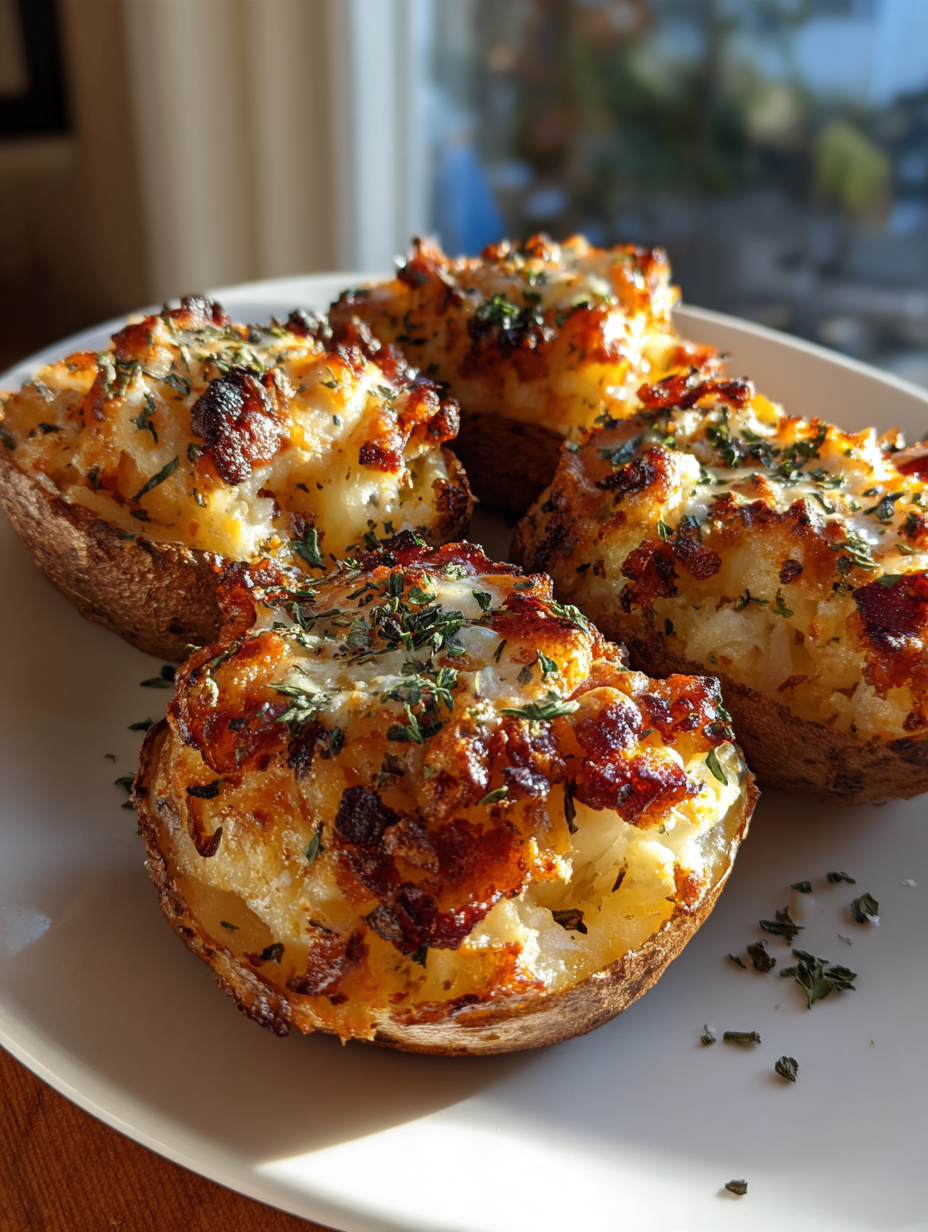 Airfryer Gefüllte Kartoffelhälften: Ein einfaches und schmackhaftes Rezept