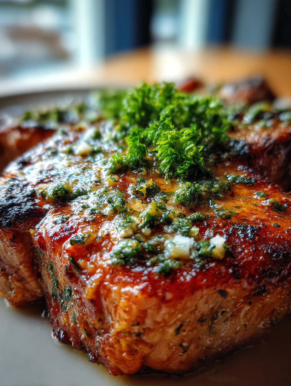 Airfryer Schweinekoteletts mit Kräuterbutter: Einfach und köstlich zubereitet