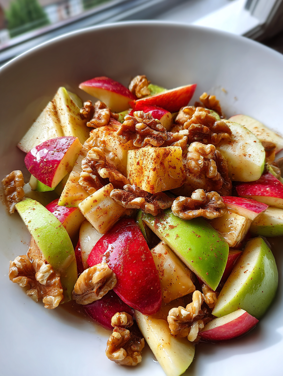 Apfel-Walnuss-Salat mit Zimt-Dressing: Einfach und köstlich genießen