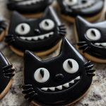 Schwarze-Katze-Zuckerkekse für Halloween: Einfache und leckere Kekse